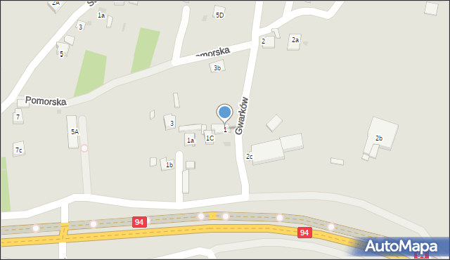 Olkusz, Gwarków, 1, mapa Olkusz