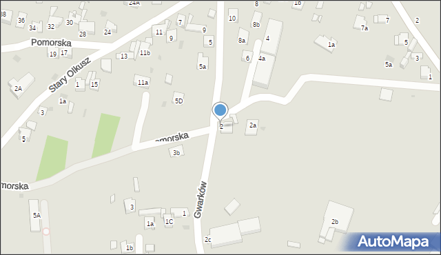 Olkusz, Gwarków, 2, mapa Olkusz