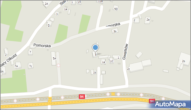 Olkusz, Gwarków, 3, mapa Olkusz