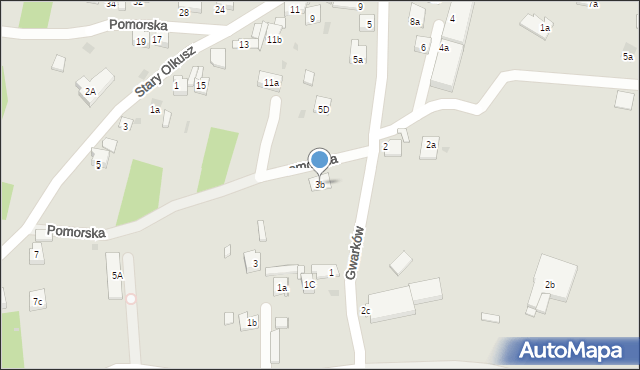 Olkusz, Gwarków, 3b, mapa Olkusz