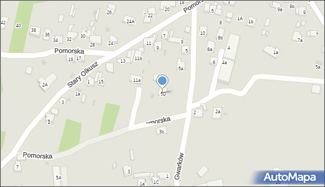 Olkusz, Gwarków, 5D, mapa Olkusz