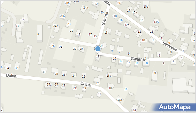 Osie, Gwarna, 18, mapa Osie