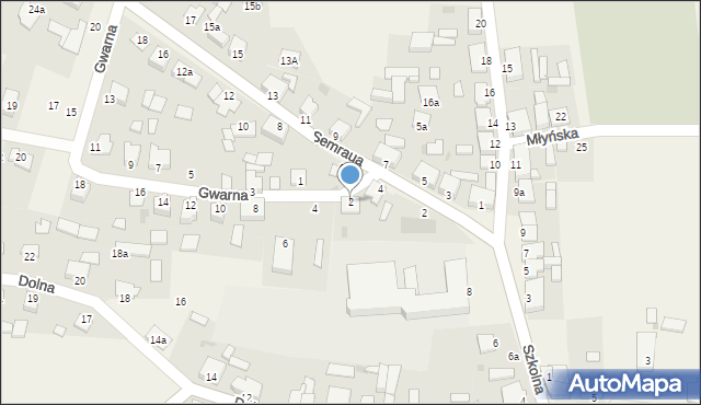 Osie, Gwarna, 2, mapa Osie