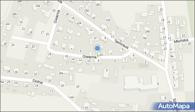 Osie, Gwarna, 3, mapa Osie