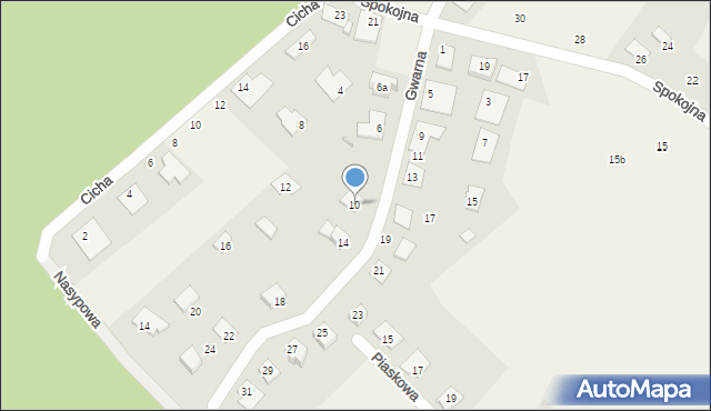 Osówiec, Gwarna, 10, mapa Osówiec