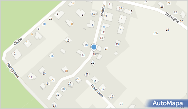 Osówiec, Gwarna, 19, mapa Osówiec