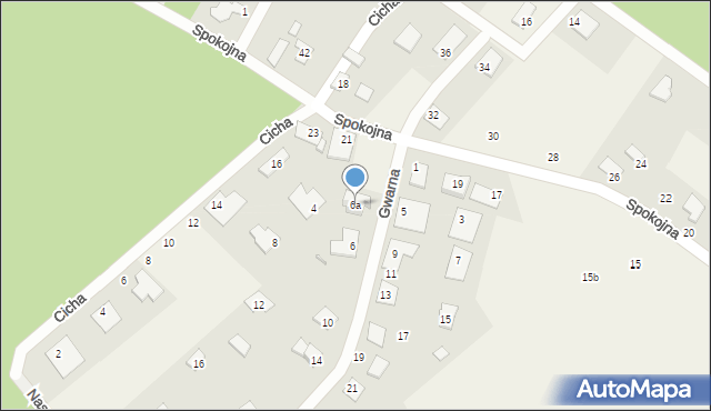 Osówiec, Gwarna, 6a, mapa Osówiec