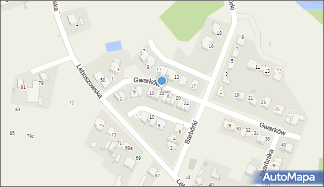 Pilchowice, Gwarków, 14, mapa Pilchowice