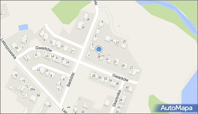 Pilchowice, Gwarków, 19, mapa Pilchowice