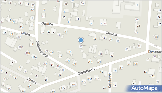 Puszczykowo, Gwarna, 10, mapa Puszczykowo