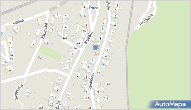 Radzionków, Gwarków, 12, mapa Radzionków