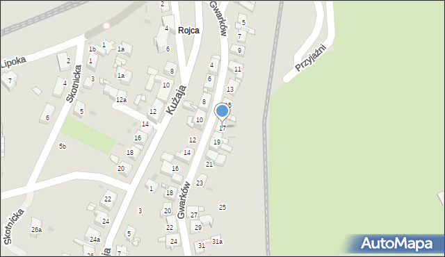 Radzionków, Gwarków, 17, mapa Radzionków