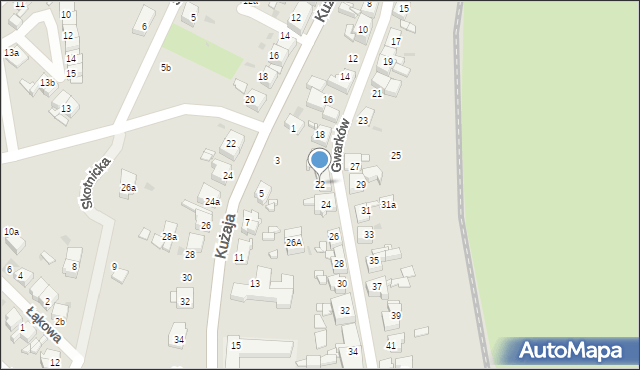 Radzionków, Gwarków, 22b, mapa Radzionków
