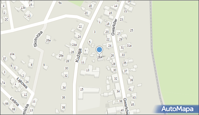 Radzionków, Gwarków, 26A, mapa Radzionków