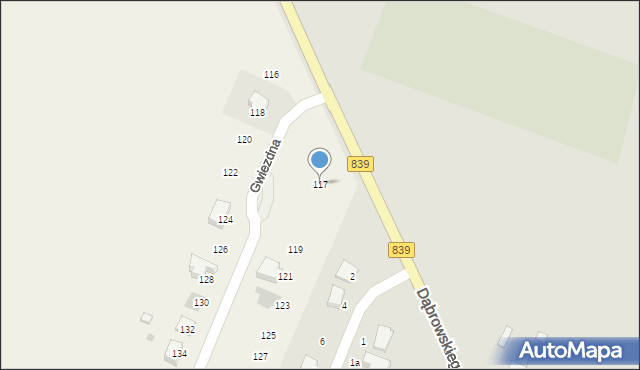 Rejowiec, Gwiezdna, 1, mapa Rejowiec