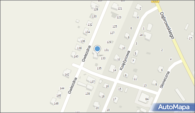 Rejowiec, Gwiezdna, 17, mapa Rejowiec