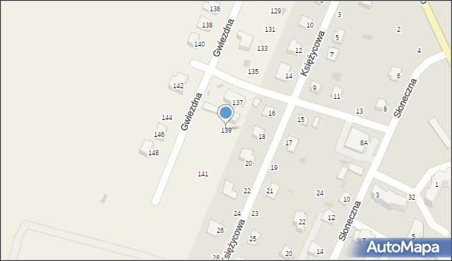 Rejowiec, Gwiezdna, 23, mapa Rejowiec