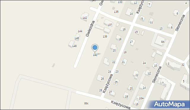 Rejowiec, Gwiezdna, 25, mapa Rejowiec