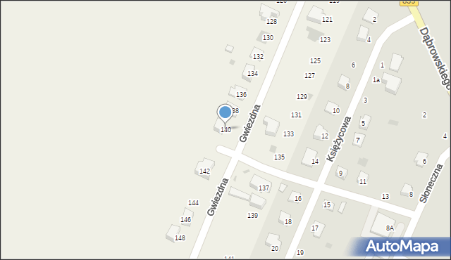 Rejowiec, Gwiezdna, 26, mapa Rejowiec