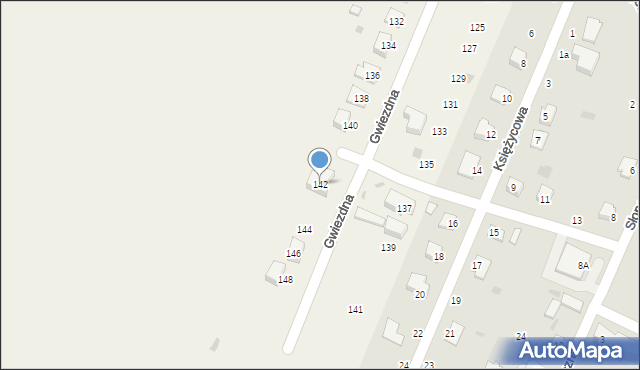 Rejowiec, Gwiezdna, 28, mapa Rejowiec