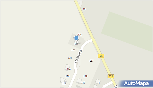 Rejowiec, Gwiezdna, 4, mapa Rejowiec