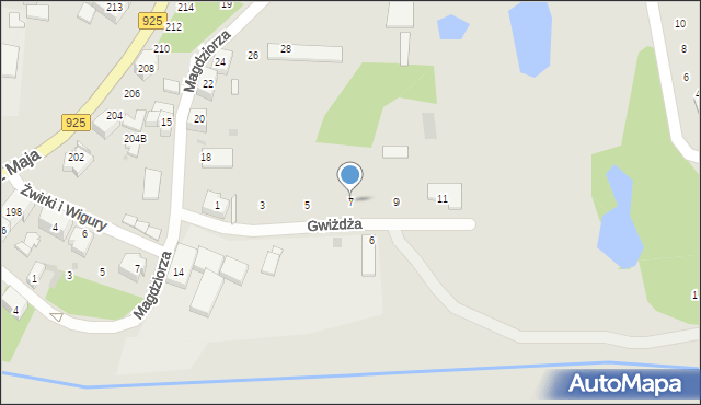 Ruda Śląska, Gwiżdża Jana, 7, mapa Rudy Śląskiej