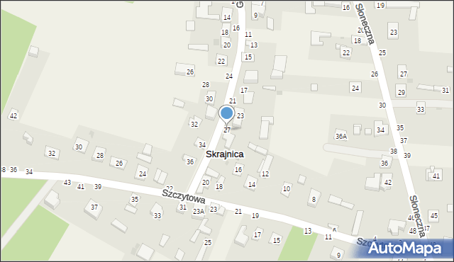 Skrajnica, Gwiezdna, 27, mapa Skrajnica