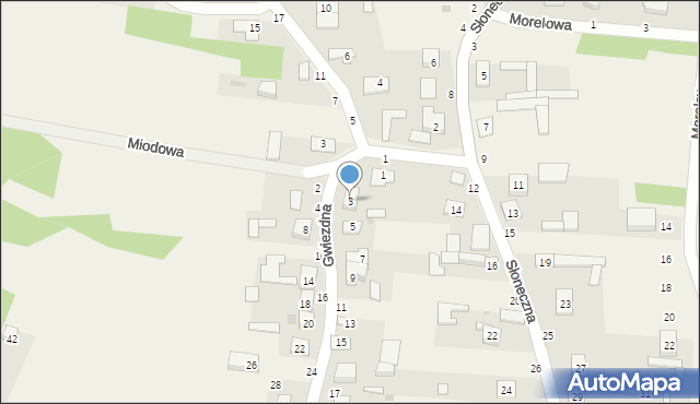 Skrajnica, Gwiezdna, 3, mapa Skrajnica