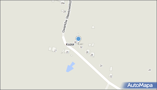 Sławków, Gwarków Sławkowskich, 34, mapa Sławków