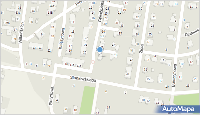 Swarzędz, Gwiaździsta, 57, mapa Swarzędz