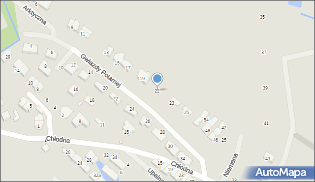 Szczecin, Gwiazdy Polarnej, 21, mapa Szczecina