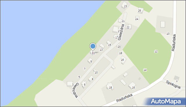 Sznurki, Gwiezdna, 11, mapa Sznurki