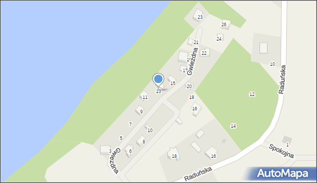 Sznurki, Gwiezdna, 13, mapa Sznurki