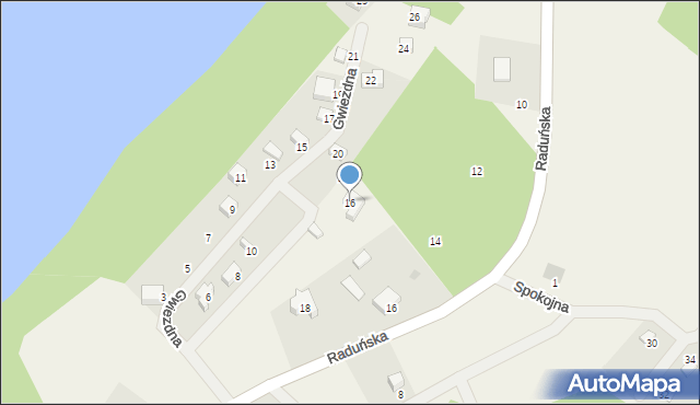 Sznurki, Gwiezdna, 16, mapa Sznurki