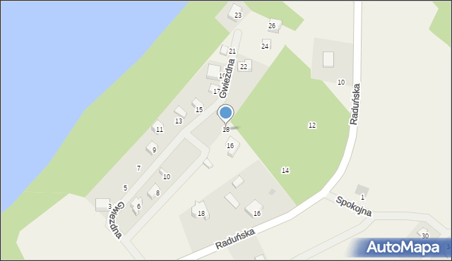 Sznurki, Gwiezdna, 18, mapa Sznurki