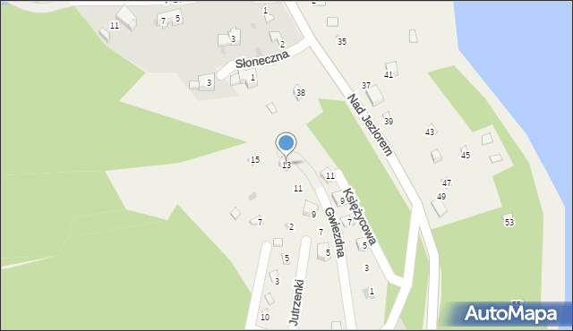 Tresna, Gwiezdna, 13, mapa Tresna