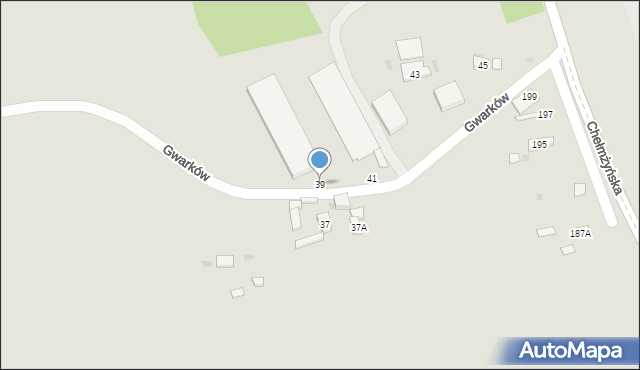 Warszawa, Gwarków, 39, mapa Warszawy