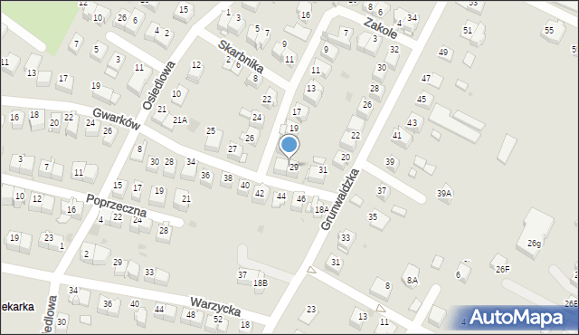 Wieliczka, Gwarków, 29A, mapa Wieliczka