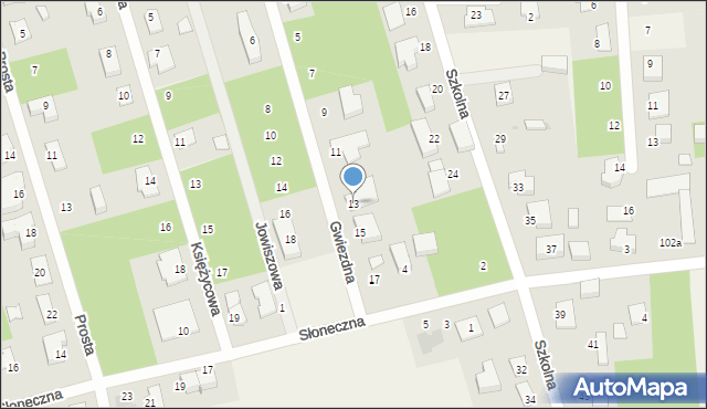 Wierzchowisko, Gwiezdna, 13, mapa Wierzchowisko