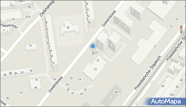 Wrocław, Gwiaździsta, 18, mapa Wrocławia