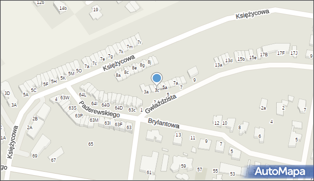 Września, Gwiaździsta, 3c, mapa Wrześni