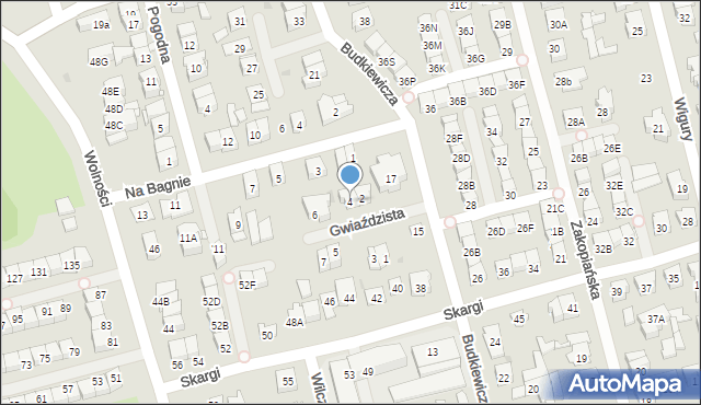 Ząbki, Gwiaździsta, 4, mapa Ząbki