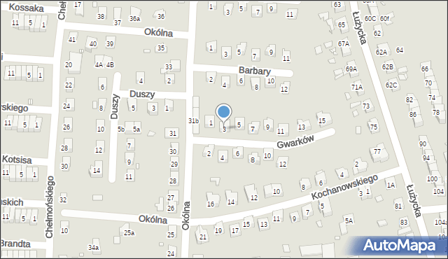 Zgorzelec, Gwarków, 3, mapa Zgorzelec