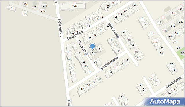 Zielonki, Gwiezdna, 6, mapa Zielonki