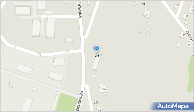 Będzin, Gzichowska, 108, mapa Będzin