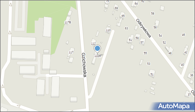 Będzin, Gzichowska, 112A, mapa Będzin
