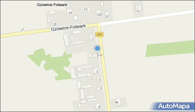 Gzowice, Gzowice, 2, mapa Gzowice