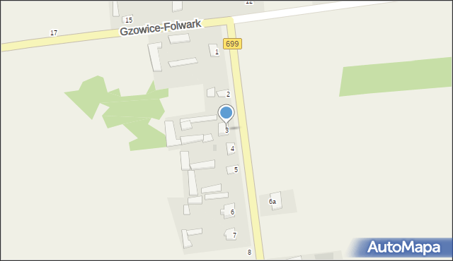 Gzowice, Gzowice, 3, mapa Gzowice