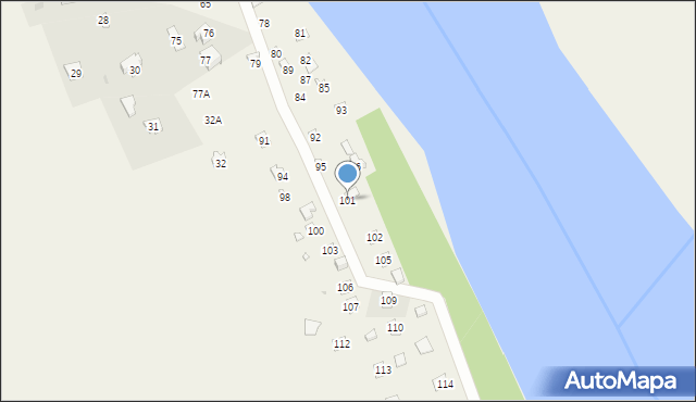 Gzowo, Gzowo, 101, mapa Gzowo
