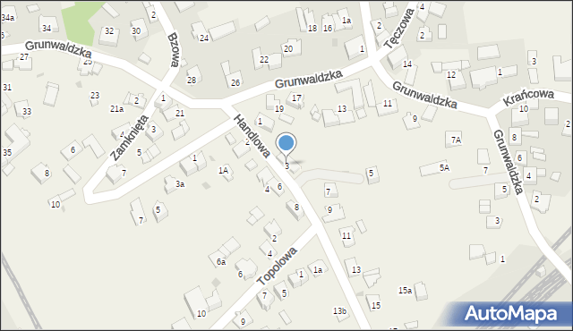 Babice, Handlowa, 3, mapa Babice